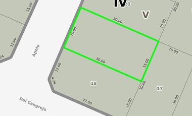Terreno en venta - 450mts2 - Pinamar