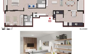 Venta Departamento 2 Dormitorios a Estrenar Centro