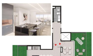 Venta Departamento 2 Dormitorios a Estrenar Centro