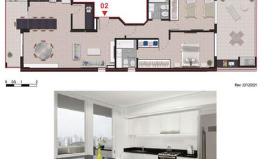 Venta Departamento 2 Dormitorios a Estrenar Centro