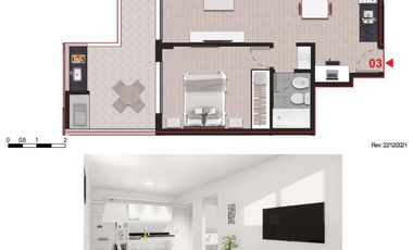 Venta Departamento 2 Dormitorios a Estrenar Centro