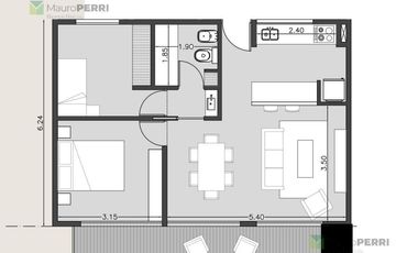 Departamento en Barrio Norte