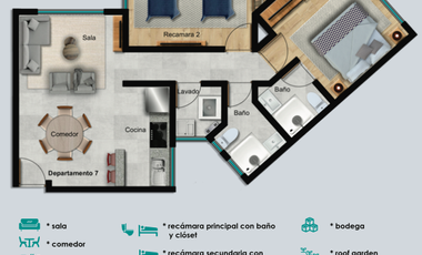 PREVENTA DEPARTAMENTO EN PORTALES NORTE