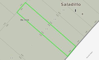 Terreno en venta - 374Mts2 - Saladillo
