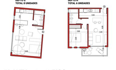 Departamento de 2 amb. al pozo en venta