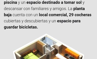 Departamento de 2 amb. al pozo en venta