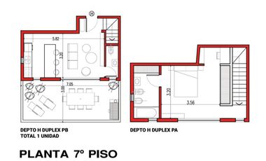 Departamento de 2 amb. al pozo en venta