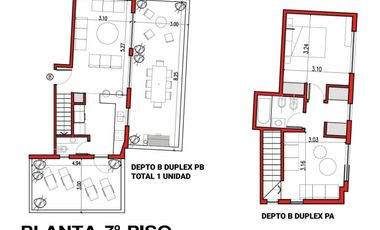 Departamento de 2 amb. al pozo en venta
