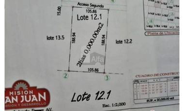Terreno habitacional en venta en San Juan, Cadereyta Jiménez, Nuevo León