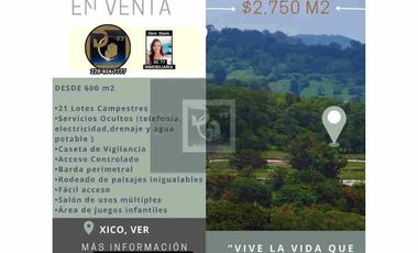 Lotes residenciales campestres en Xico, Veracruz