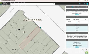 Venta terreno de 441 m2 en Villa Domínico