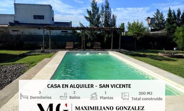 Casa en Alquiler, 5 ambientes - San Vicente