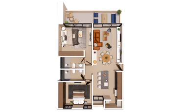 Departamento en venta frente al mar en zona de playa Telchac Puerto.