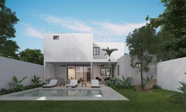 CASA CON PANELES SOLARES, CAPRI RESIDENCIAL, en Cholul, MÉRIDA