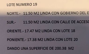 Lote / Terreno en Venta Tlaxcala Centro - Zona Registro Publico UAT