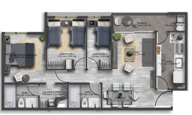 Arriendo Depto. 3D/2B + Est - Quilpué