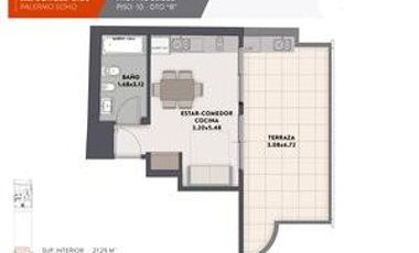 EMPRENDIMIENTO DEPARTAMENTO DE 2 AMBIENTES EN VENTA EN PALERMO CON AMENITIES EL  NUEVO BORGES