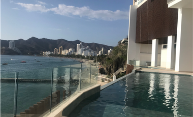 ARRIENDO APARTAMENTO AMOBLADO PRIMERA LINEA DE PLAYA - RODADERO SUR