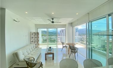 ARRIENDO APARTAMENTO AMOBLADO PRIMERA LINEA DE PLAYA - RODADERO SUR