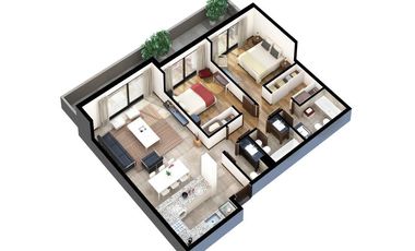 Departamento de 3 Ambientes con Balcón Aterrazado