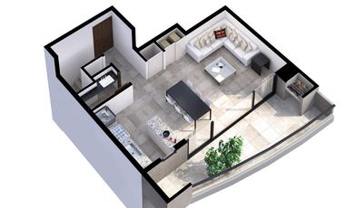 Departamento de 3 Ambientes con Balcón Aterrazado