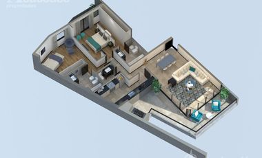 Departamento de 3 Ambientes con Balcón Aterrazado