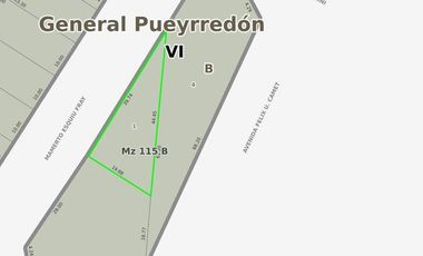 Lote de 395m2 en barrio Zacagnini