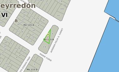 Lote de 395m2 en barrio Zacagnini