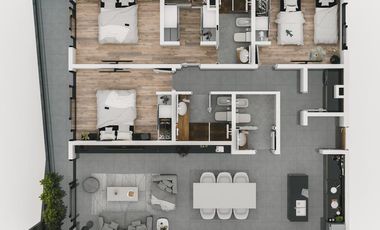 Departamento venta -2 dormitorios 2 baños  - 71 mts 2 totales - La Plata-pozo-emprendimiento.
