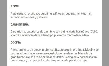 DEPARTAMENTO DE DOS DORMITORIOS A ESTRENAR CON COCHERA EN 42 E/8 Y 9 - LA PLATA CENTRO