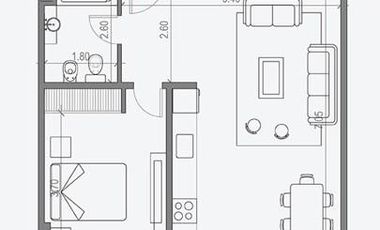 Departamento  2 ambientes  piso  2 D     - San Martin