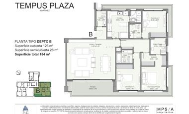 Tempus Plaza- Departamento de tres dormitorios.