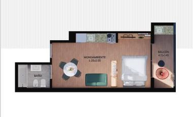 Venta, Departamento, Monoambiente, Balcón, Villa Santa Rita.