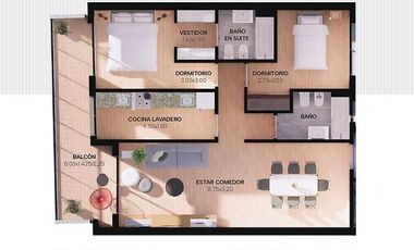 Venta Departamento 2 Ambientes con Balcón en Santa Rita
