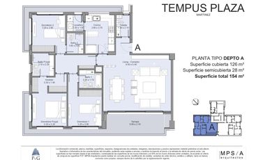 Tempus Plaza- Departamento de tres dormitorios.