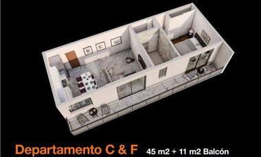 Departamento a estrenar en Venta 2 ambiente San Antonio de Padua GBA OESTE