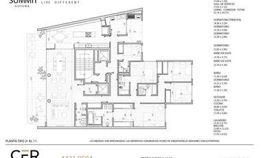 6° Piso - 265 m2 totales - Excelente 5 amb c/ dependecia
