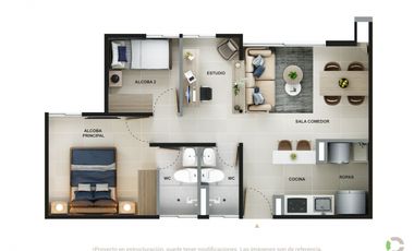 Apartaestudio en venta en la Ceja sector Montesol