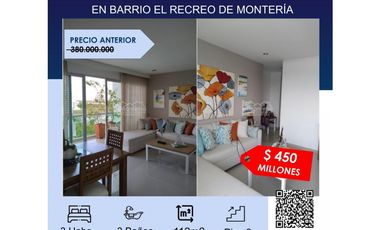SE VENDE APARTAMENTO EN ZONA NORTE DE MONTERIA