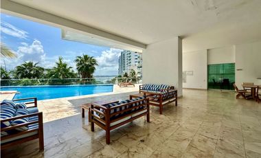 ARRIENDO EN CARTAGENA APARTAMENTO FRENTE A LA BAHA DE CASTILLOGRANDE