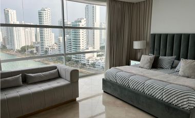 Apartamento Bocagrande sobre la bahia