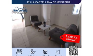 ARRIENDO DE  APARTAMENTO AMOBLADO EN LA CASTELLANA MONTERIA
