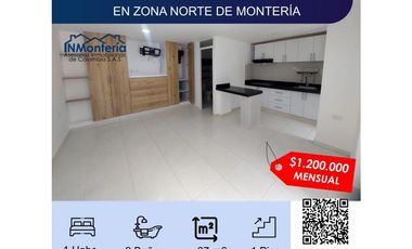SE ARRIENDA APARTAESTUDIO EN ZONA NORTE DE MONTERIA