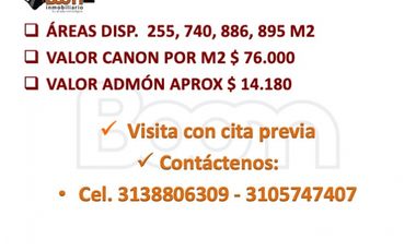 ARRIENDO OFICINAS CC TITAN DESDE 254 M2 A 895 M2