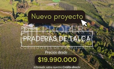 Parcela en Venta en Parcela Pradera de Talca con Credito Directo