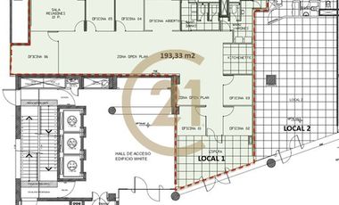 Arriendo Local 193 m2 7 Oficinas mas Planta Libre