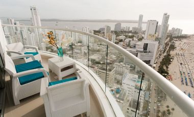 Apartamento Bocagrande vista al mar y centro amurallado