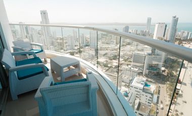 Apartamento Bocagrande vista al mar y centro amurallado