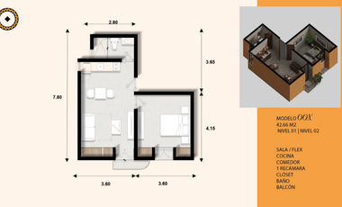 Departamento(OOX) en Venta en Aldea Izamal, Izamal