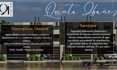 Departamento 2 ambientes Full Amenities - Zona Residencial.